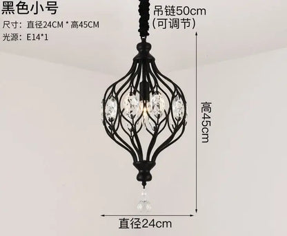Gold art design crystal pendant lights kitchen chandelier