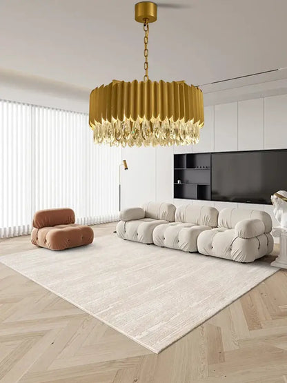 Gold fluted crystal water droplet pendant lights for dining room