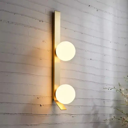 Gold glass ball nordic wall lamp for living room bedside study balcony