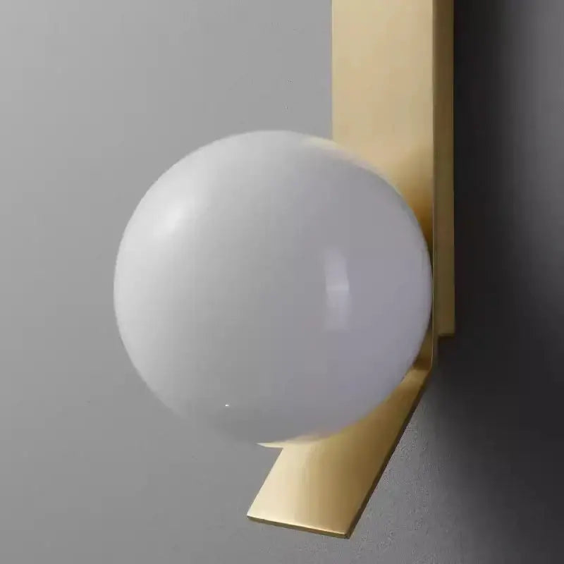 Gold glass ball nordic wall lamp for living room bedside study balcony