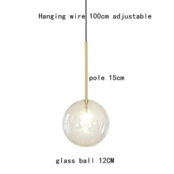 DecorBites™ Gold Glass Bubble Chandelier for Dining Room