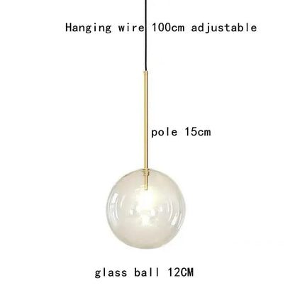 DecorBites™ Gold Glass Bubble Chandelier for Dining Room