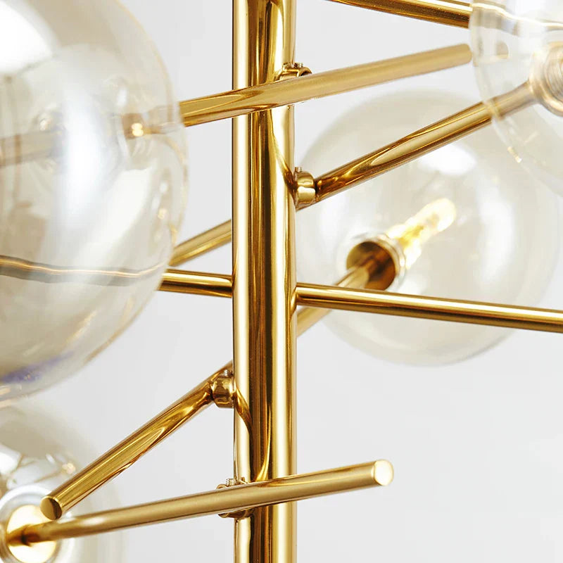 DecorBites™ Gold Glass Bubble Chandelier for Dining Room