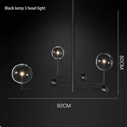 DecorBites™ Gold Glass Bubble Chandelier for Dining Room