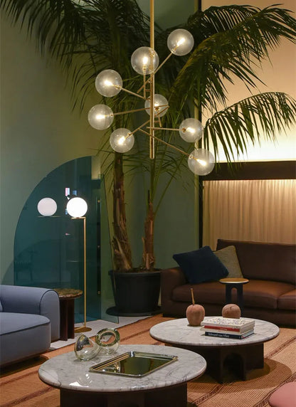 DecorBites™ Gold Glass Bubble Chandelier for Dining Room