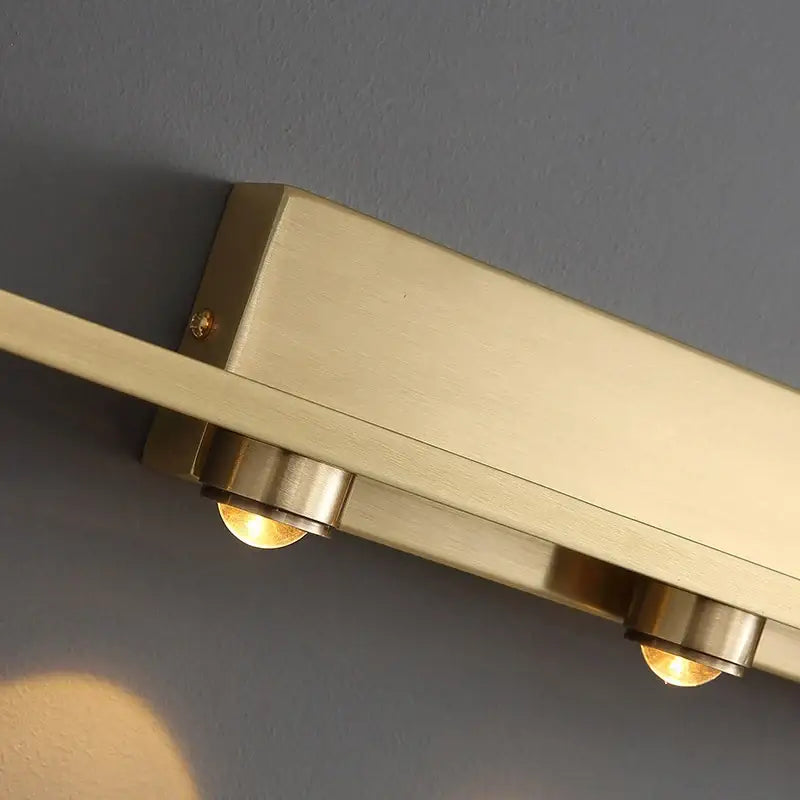 Gold iron art mirror wall sconce five spotlight bathroom light
