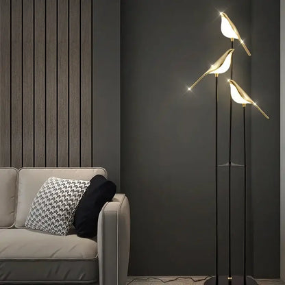 Gold led bird desk lamp for bedroom and living room
