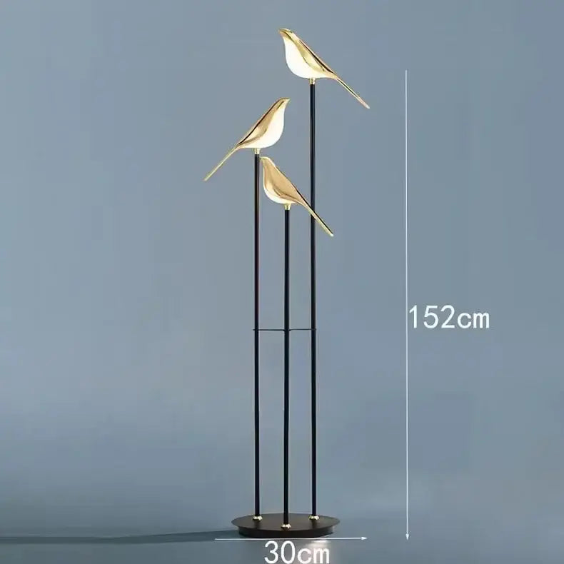 Gold led bird desk lamp for bedroom and living room