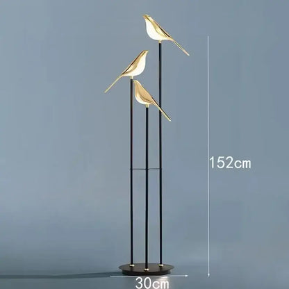 Gold led bird desk lamp for bedroom and living room