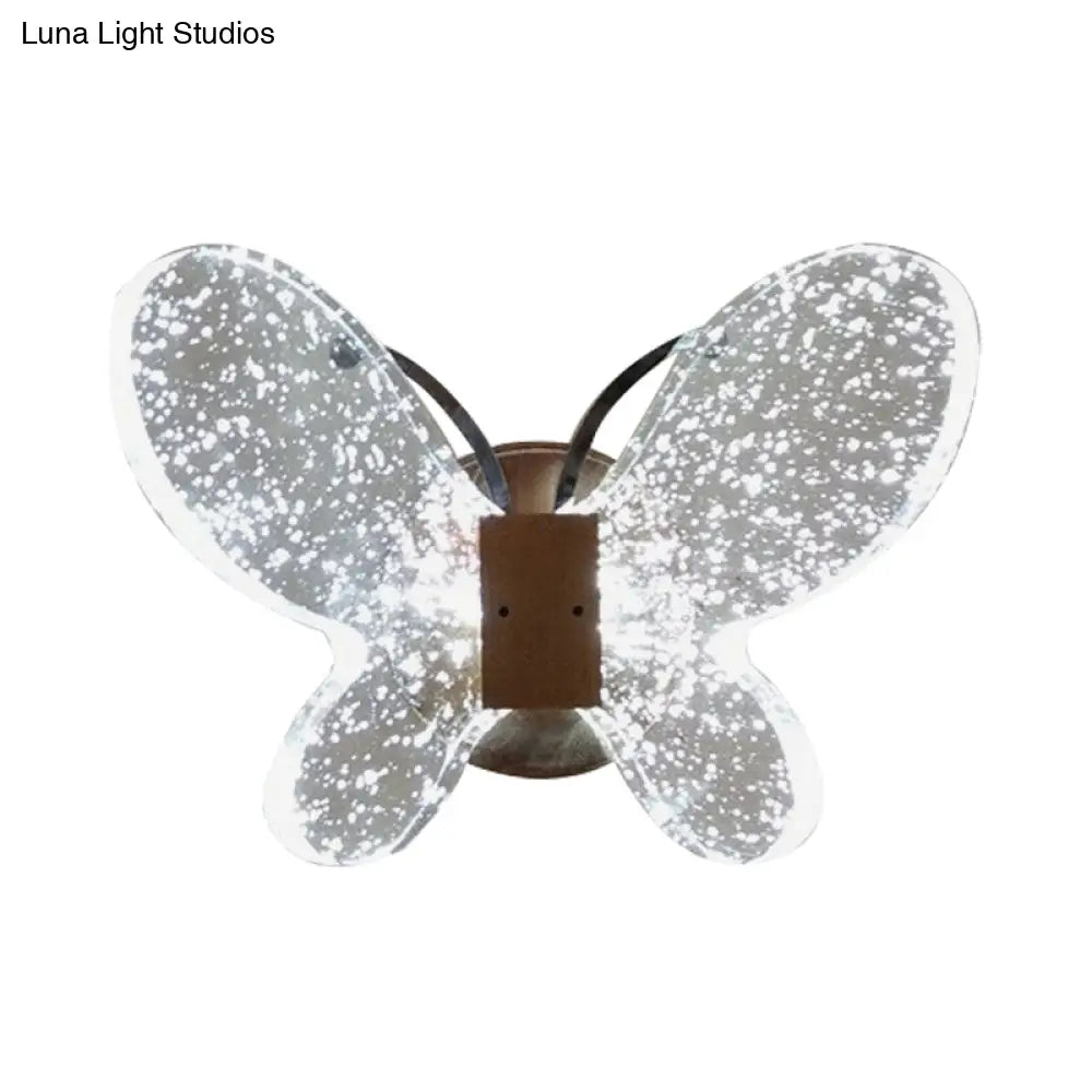 DecorBites™ Gold LED Butterfly Crystal Wall Sconce: Minimalist Lighting for Bedroom