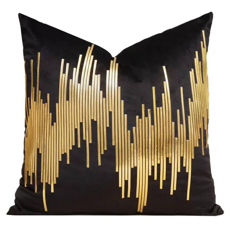 Gold leopard embroidered pillow cover set living room decor