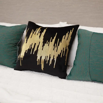 Gold leopard embroidered pillow cover set living room decor