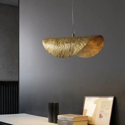 DecorBites™ Gold Lotus Leaf Pendant Light - Modern LED Chandelier