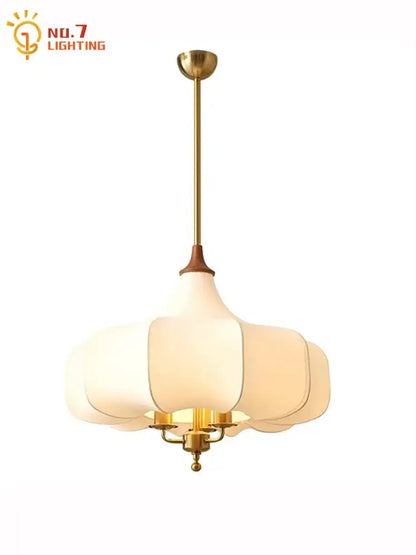 Gold lustre medieval brass pendant lights for dining room