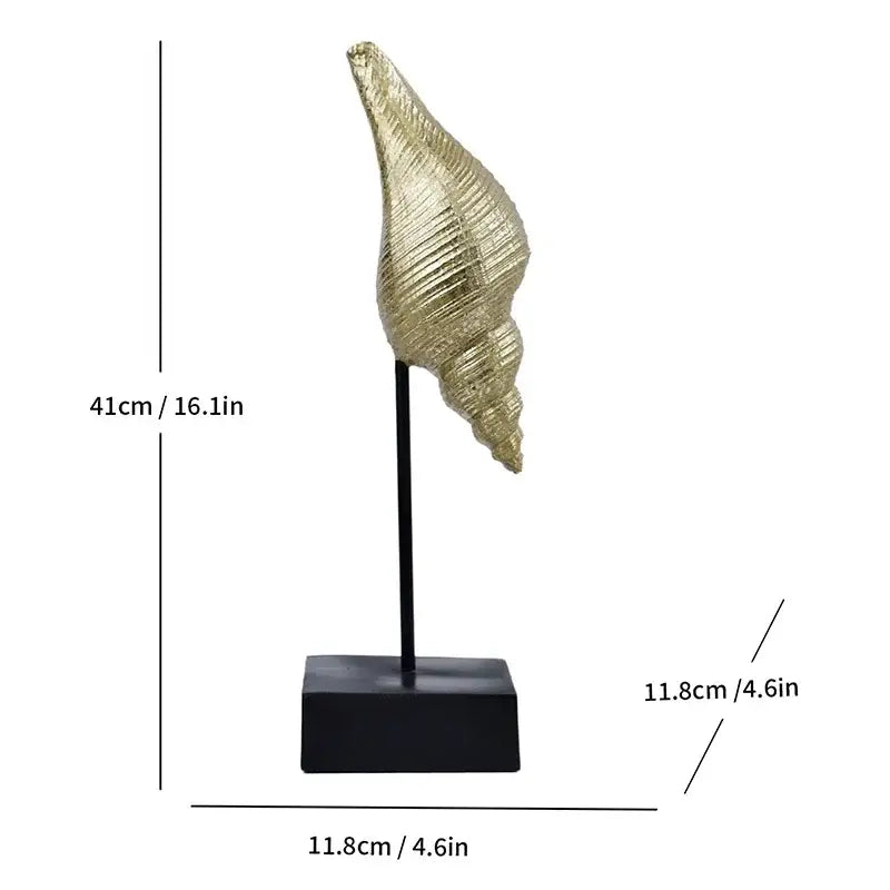 Gold mermaid statue resin sculpture living room dolphin ornament