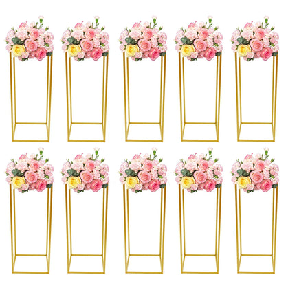 DecorBites™ Gold Metal Wedding Flower Stand Set
