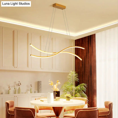 DecorBites™ Gold Metallic LED Hanging Light - Minimalist Island Ceiling Light for Restaurants