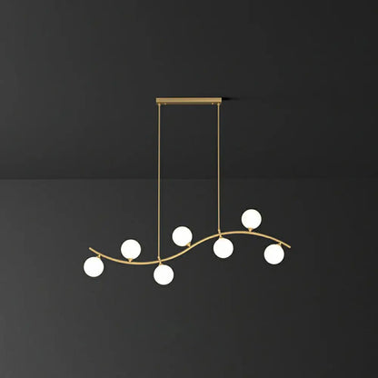 DecorBites™ Gold Milk Ball Glass Pendant Lighting for Minimalist Dining Room Island