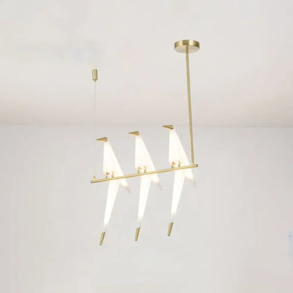 DecorBites™ Gold Origami Bird Island Pendant Lamp for Dining Room Decor