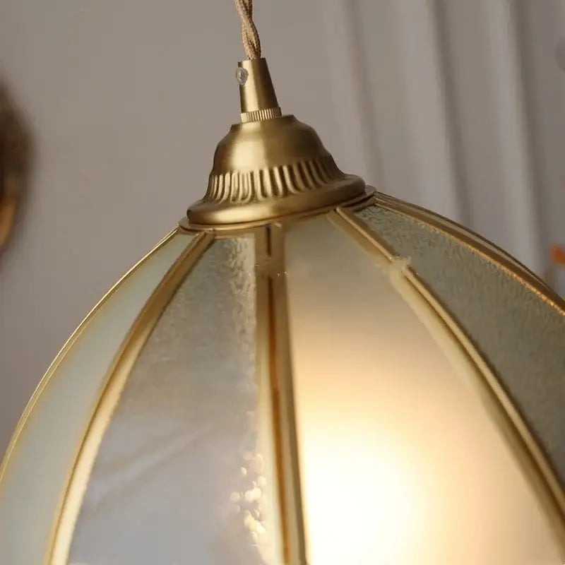 Gold petal glass led pendant lamp kitchen light fixture