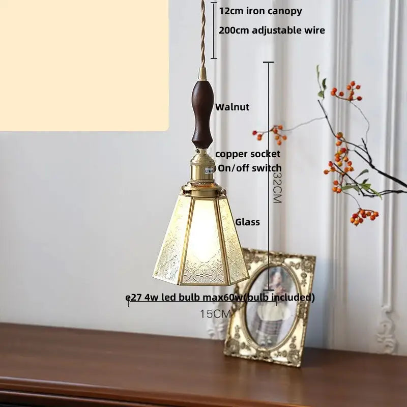 Gold petal glass led pendant lamp kitchen light fixture
