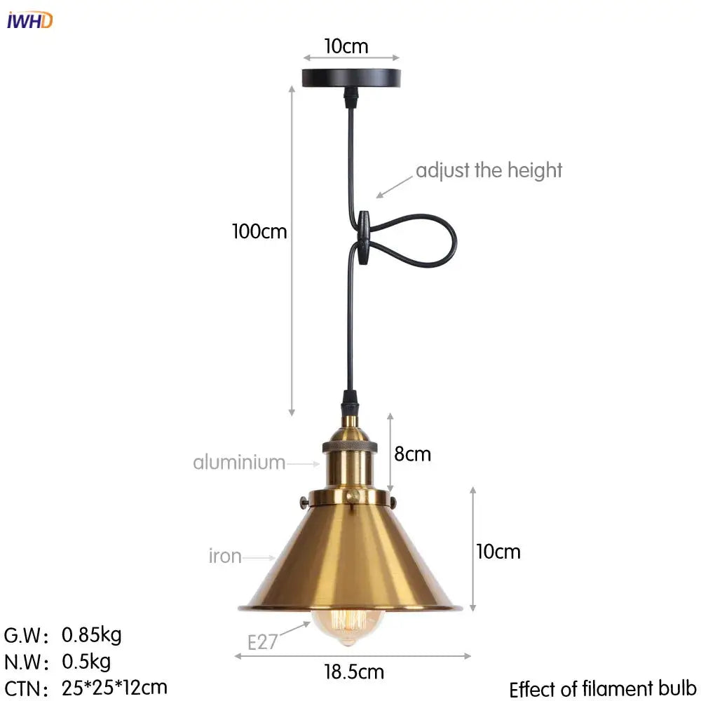 Gold retro edison fluted petal pendant lights for dining room