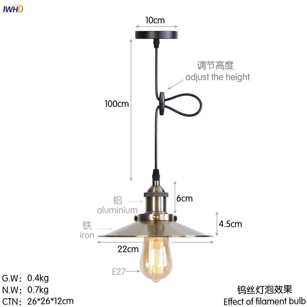 Gold retro edison fluted petal pendant lights for dining room