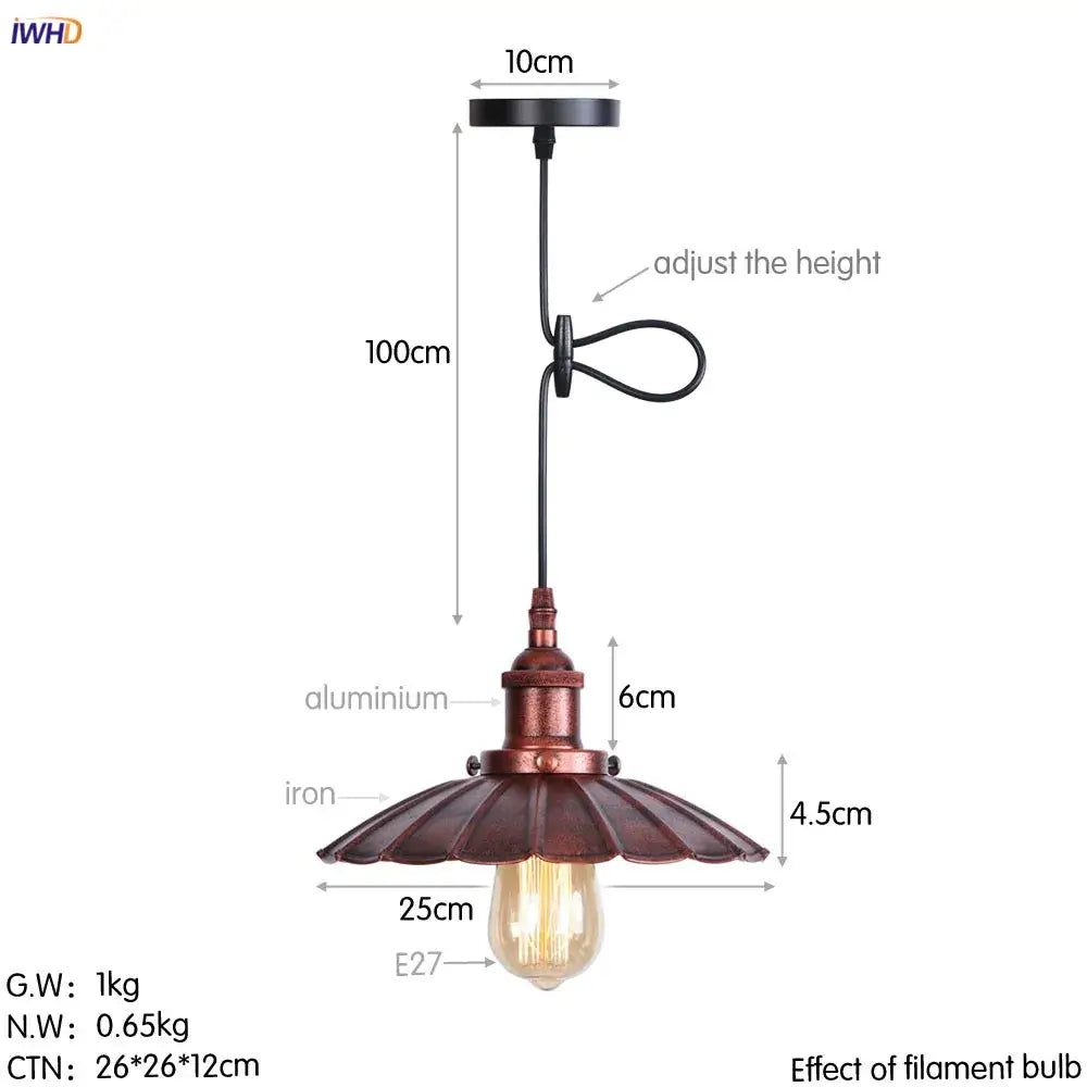 Gold retro edison fluted petal pendant lights for dining room