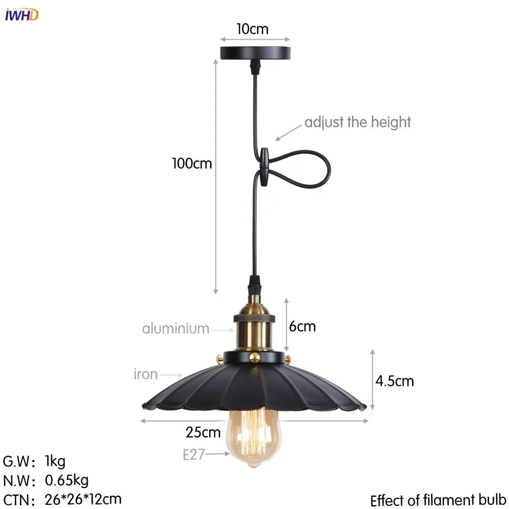 Gold retro edison fluted petal pendant lights for dining room