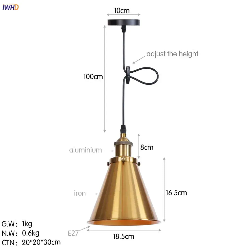 Gold retro edison fluted petal pendant lights for dining room