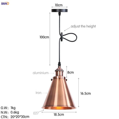 Gold retro edison fluted petal pendant lights for dining room