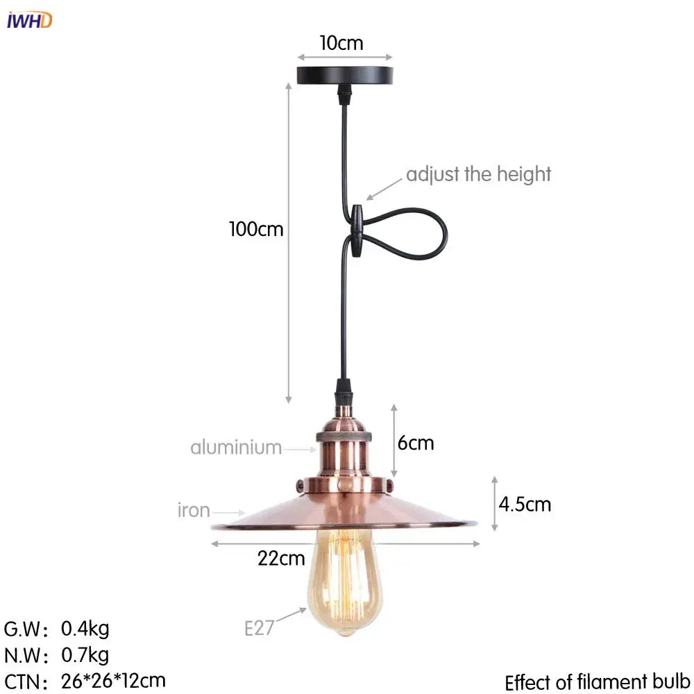 Gold retro edison fluted petal pendant lights for dining room