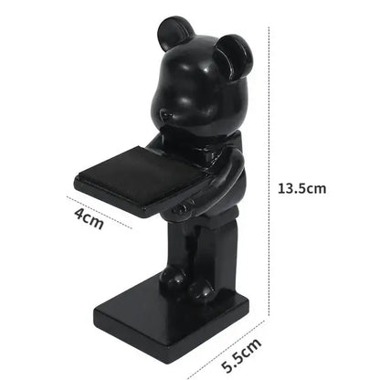 Gold & silver bear statue watch rack bedroom storage stand