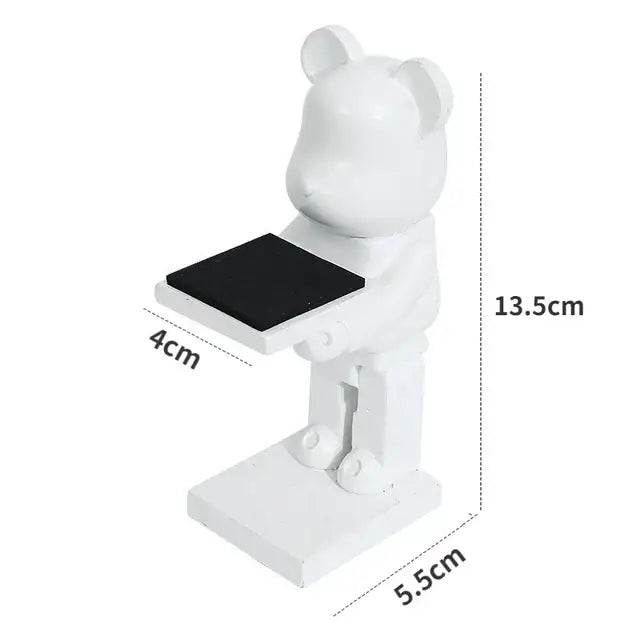 Gold & silver bear statue watch rack bedroom storage stand