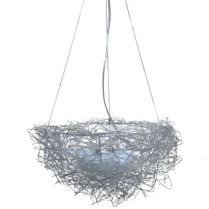 Gold & silver bird’s nest pendant lights for dining room
