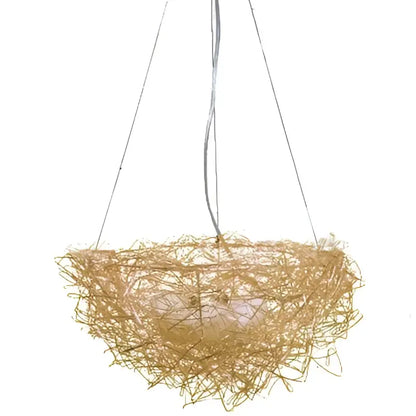 Gold & silver bird’s nest pendant lights for dining room