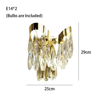 Gold sunflower crystal ceiling chandelier living room led light