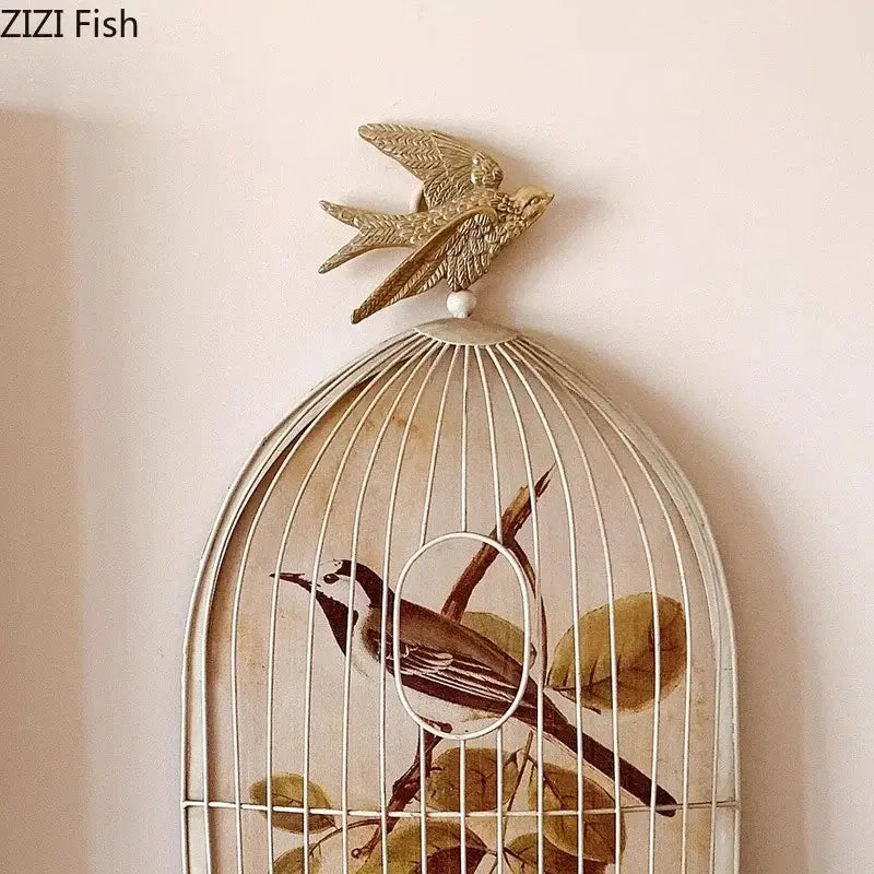 Gold swallow dove wall hanging hooks living room decor