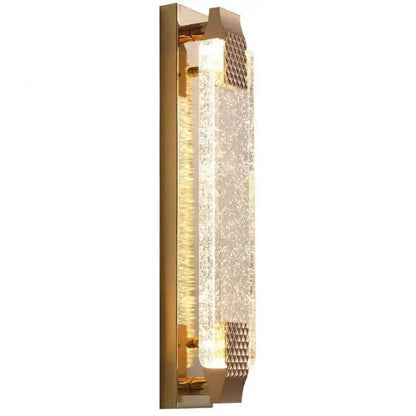 Gold textured bubble glass led wall lamp bedroom sconce