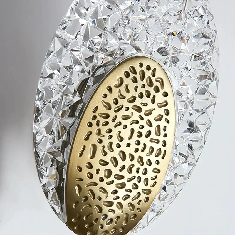 Gold textured glass led wall lamp bedroom indoor lighting