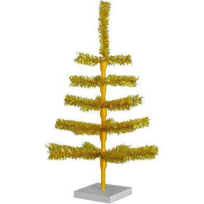 Gold Tinsel Tree with 1in Thin Brush