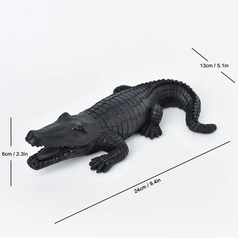 Gold white & rainbow crocodile resin sculpture desk living room decor