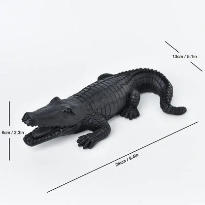 Gold white & rainbow crocodile resin sculpture desk living room decor