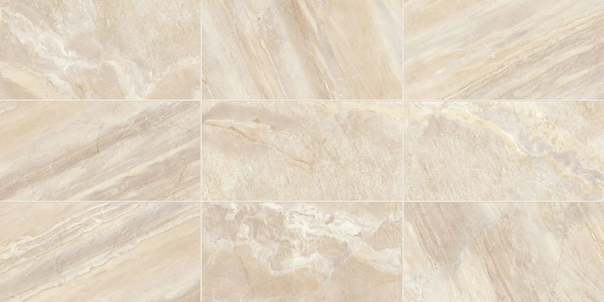 Barcelona Gold Travertine Look Porcelain Tiles 12x24