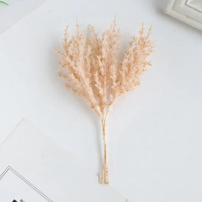 Golden artificial autumn branches set living room decor