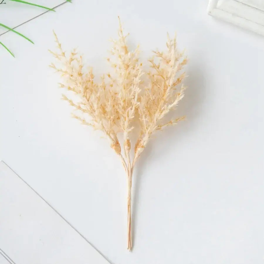 Golden artificial autumn branches set living room decor