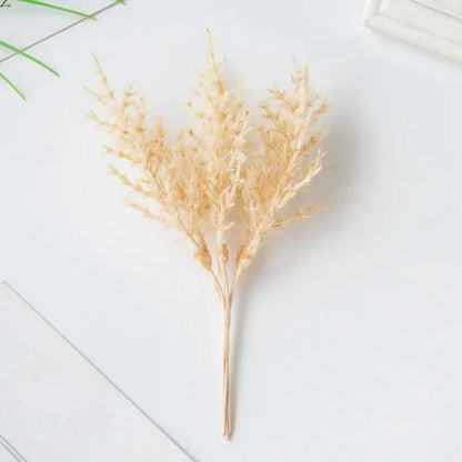 Golden artificial autumn branches set living room decor