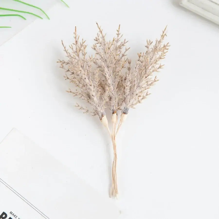 Golden artificial autumn branches set living room decor