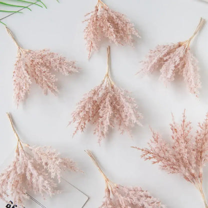 Golden artificial autumn branches set living room decor