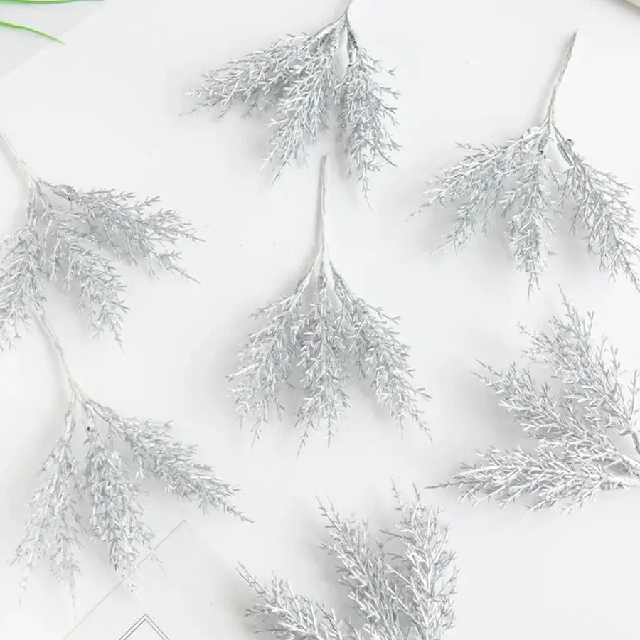 Golden artificial autumn branches set living room decor